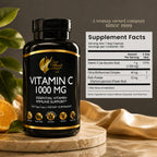 Cocó March N.M.D Vitamin C 1000mg – Gluten Free & Vegan Immune Support Supplement – Vitamin C for Women & Men - Soy Free, Dairy Free & Non-GMO – Easy-to-Swallow, 120 Veg Capsules