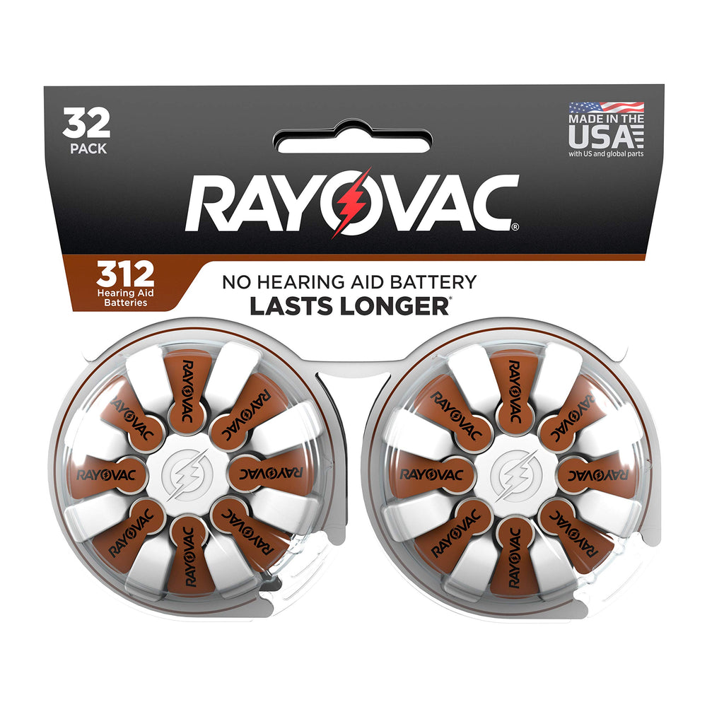 Rayovac Size 312 Hearing Aid Batteries, Hearing Aid Batteries Size 312, 32 Count