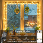 suddus Indoor String Lights with Remote, Warm White Christmas Lights Plug in with Timer, 33ft 100 LED Twinkle Fairy Lights for Bedroom Dorm Xmas Tree Wreath Wedding Garden Party Outdoor Decorations