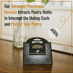 Dr. Killigan's Premium Double Potent Pantry Moth Traps with Pheromones Prime, Sticky Indian Meal Moth Traps for Kitchen, How to Get Rid of Moths in House (6 Pack, Black)