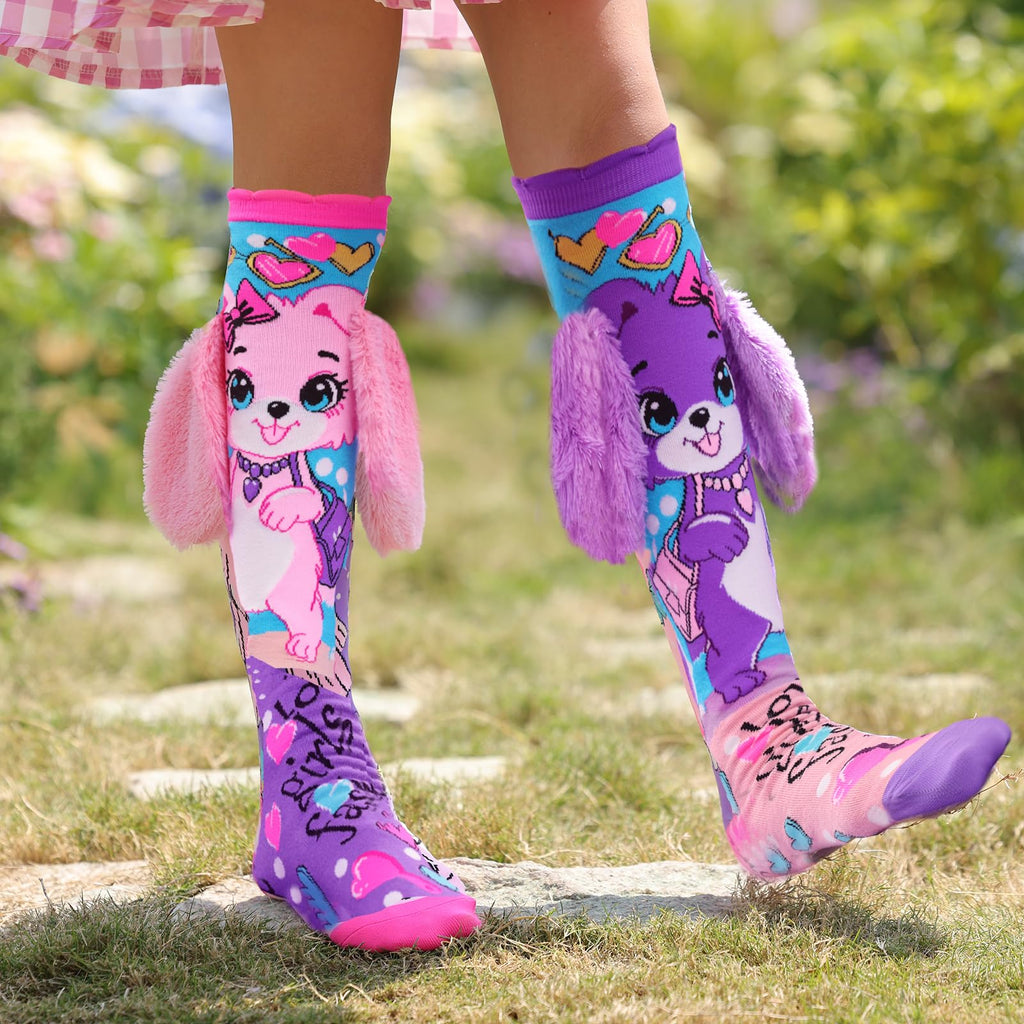 MITUN SEMI Crazy Socks for Kids Girls 3D Silly Wacky Funny Socks Knee High