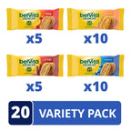 belVita Breakfast Bars Biscuits Variety Pack, 4 Flavors, 30 Packs