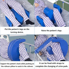Duzzy Patient Turning Device, Turnover Device, Waterproof Detachable PU Leather Turning Pillow, Lift Assist Nursing Help The for Bedridden Elderly Patients Products (Blue)