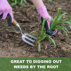 Haliaeetus Garden Hand Fork, 12.3'' Hand Weeding Fork with Sharp Tine