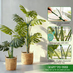 15pack Adjustable Plant Support Pole Stackable Indoor/Outdoor Support Pole with Clamps, Suitable for Supporting Monstera and Climbing Plants, Garden Accessories, Perfect Replacement for Plant Stakes