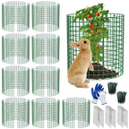 10 Pack Plant Protectors from Animals | 30PCS 13"x13" Metal Wire Mesh Garden Plant Cages for Gardening Supplies | Chicken Wire Cloche Plant Protectors for Rabbits Chickens Ducks
