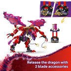 LEGO NINJAGO Thunderfang Dragon of Chaos Building Toy for Kids Ages 8+ - Dragon Rising Playset with 6 Minifigures and Poseable Dragon Figure - Birthday Gift Idea for Boys and Girls - 71832
