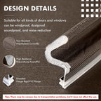 BBTO Weather Stripping Door Seal Exterior Weather Strip for Window V-Shaped Foam Kerf Garage Door Gap Blocker Soundproof Home Improvement Easy to Install(60 Feet,Brown)