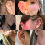 925 Sterling Silver Small Gold Hoop Earrings for Women Men,18K Gold Plated Hinge Huggie Hoop Earrings fit Cartilage, Helix, Tragus, Sung, Earlobe Lightweight Hypoallergenic Earrings (1 Pair - 7mm)