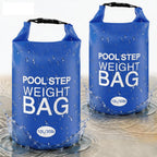 2 Pack 30lb Universal Pool Ladder Weights, No Breaken Pool Step Weights for Above Ground Pools, 500D PVC Waterproof Pool Stair Weights Pool Sand Bags for Above Ground Swimming Pools Stair (Blue)