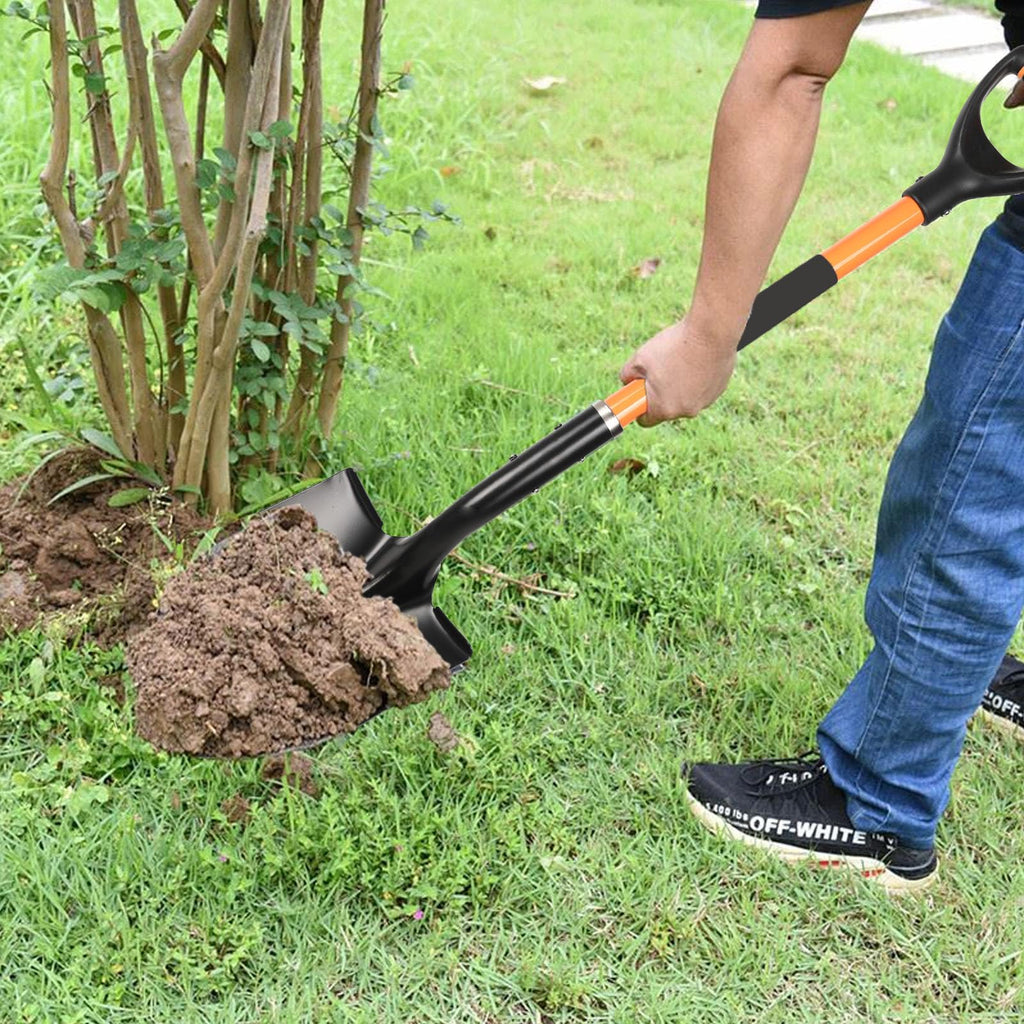 Heavy Duty Digging Shovel with Trenching Blade and D-Handle