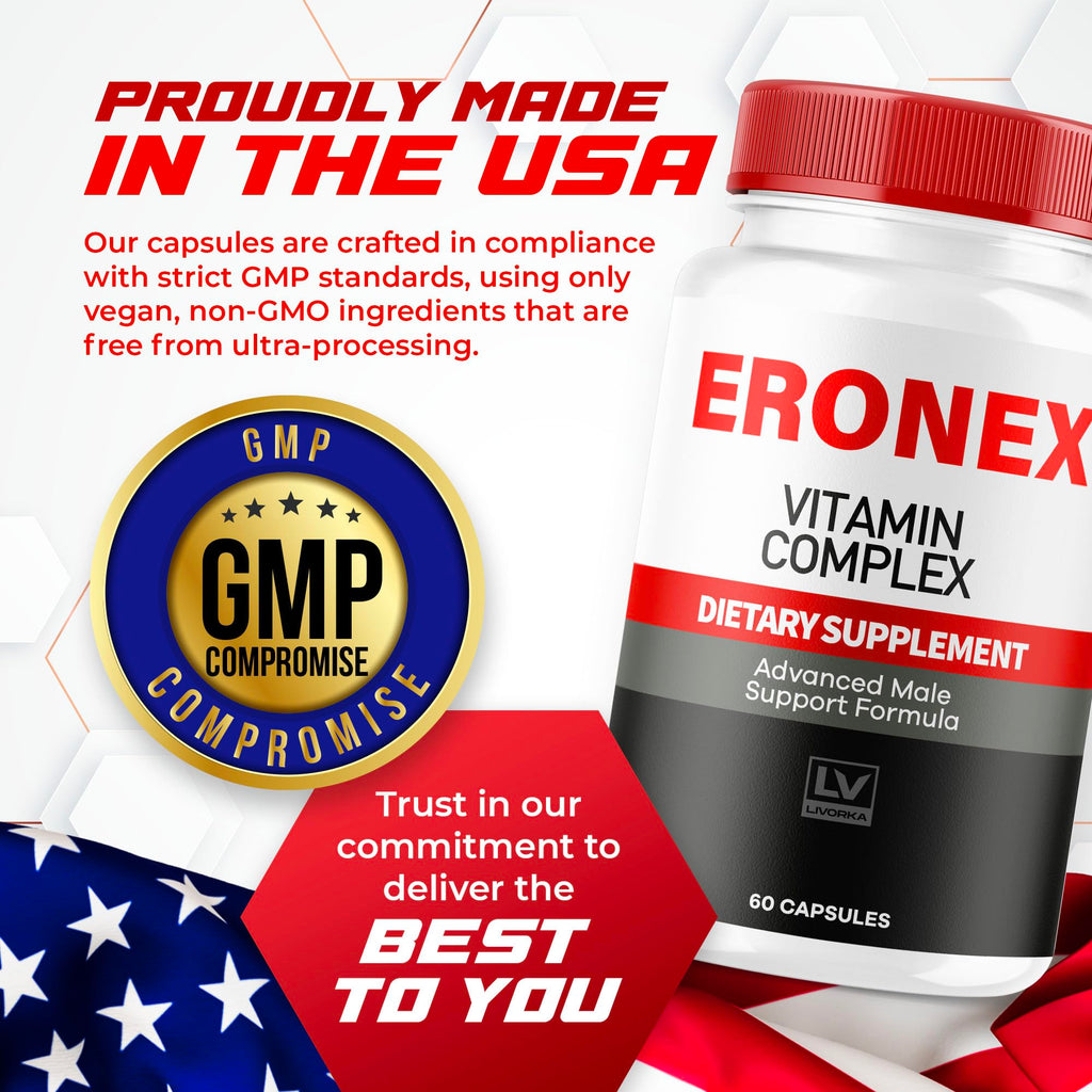 LIVORKA (2 Pack Eronex Vitamin Complex Pills, Eronex Capsules, Official Advanced Formula Capsulas, Eronex All-Natural Support Pills, Eronex Pastillas Reviews, 120 Capsules for 2 Months