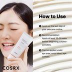 COSRX Vitamin E Vitalizing Sunscreen,SPF 50 Broad Spectrum Face Sunscreen, Lightweight, Non-Sticky, No White Cast, Vitamin E for Antioxidant Care, For All Skin Tones, Korean Skincare, 1.69 fl oz
