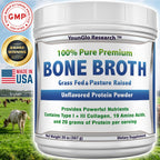 YounGlo Research - Bone Broth Beef Protein Powder - 1.25 lb / 20 oz, Unflavored - Made in USA - High Collagen & Gelatin from Grass Fed Bovine - Nutritious Marrow Benefits - Soups, Paleo & Keto Diets