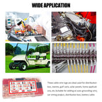 Twidec/160PCS Battery Cable Ends AWG 2 4 6 8 10 12 Gauge Copper Cable Wire Lugs,Ring Terminals Connectors,Copper Ring Terminals Connectors and Hammer Lug Crimper Tool 8 AWG to 0000 AWG