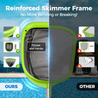 Mowend 【Upgrade】 Pool Net Total Length 6 Feet, Swimming Pool Skimmer Net with 6 Section Telescopic Aluminum Pole for Fast Cleaning Ponds, Hot Tub, and Spas, Pool Cleaner Supplies and Accessories