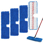 4 Pack Mop Head Replacement Compatible with O-cedar Hardwood Floor 'N More Microfiber Dual or 3-Action Flip Mop Refill Chenille Mop Replace Pads for Ocedar Dual-Action Flip Mop,Reusable & Washable Pad