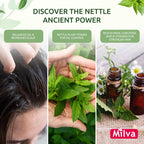 Milva Nettle Shampoo for Oily Hair - 6.7 Fl Oz Natural Oily Hair Shampoo for Greasy Roots & Scalp - Clarifying Degrease Treatment - Control Sebum, Add Volume & Shine - Made in Bulgaria - 200ml