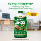 PINALEN 2X Max Aromas Concentrated Multipurpose Cleaner - Fresh Pine Scent - (2 Pack) 108 fl oz - All Purpose Cleaner for Kitchen, Bathroom, Floors & Outdoors