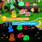 LOVEXIRAN 200PCS Luminous Mini Resin Animals, Small Animal Figures to Hide