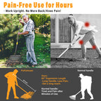 Rake for Leaves - 25 Tines Heavy Duty Metal Rake Set with Leaf Scoops & Collector Bag, Adjustable Rakes for Lawns, 3-in-1 Leaf Collection Tool for Efficient Yard Pine Needle Grass Cleanup 5FT