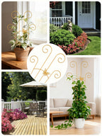 Butterfly Metal Monstera Trellis, Gold Garden Treleaf Expandable Trellis