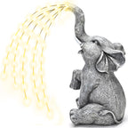 GIGALUMI Elephant Statue Solar Garden Yard Decor Outdoor Gifts for Women