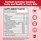 JIANKYTZ Cortisol Gummies for Women with Ashwagandha, Rhodiola Rosea, L-Theanine, Magnesium, Vitamin D3 for Zzz Support, Balanced Cortisol, Vegan, 60 Gummies