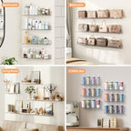 upsimples 15" x 4" Acrylic Shelves for Wall Storage and Organizer, 6 Pcs
