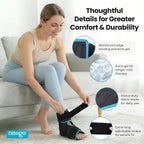 NEWGO Foot Ice Pack Wrap for Plantar Fasciitis Relief, 360° Full Coverage Reusable Gel Ice Boot for Heel & Ankle Pain, Cold Compression for Swelling, Achilles Tendonitis & Ankle Sprain- Black
