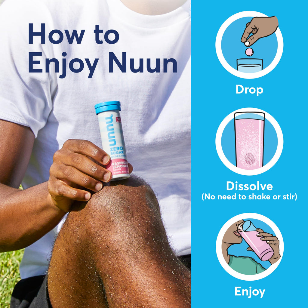 Nuun Vitamins Electrolyte Tablets with Vitamin D, C, E, A, & B6, Folic Acid, Magnesium & 4 Other Essential Electrolytes, Gluten Free & Vegan, Mixed Fruit, 4 Pack (48 Servings Total)