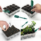 Seed Starter Trays with Grow Light Kit, 2 Pack Plant Greenhouse Propagator