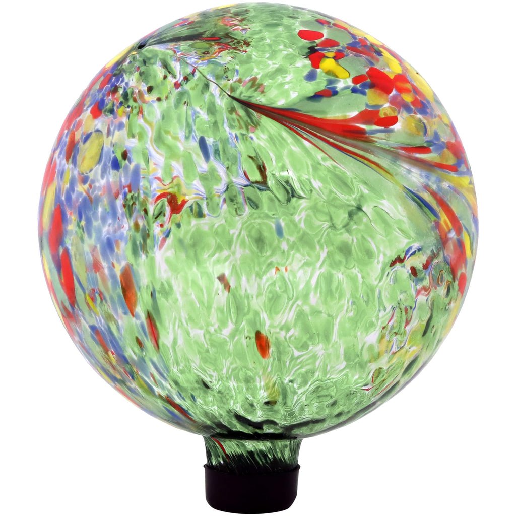 Sunnydaze 10" Glass Gazing Ball for Garden, Globe for Outdoor Display