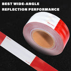 SWRT DOT-C2 Reflective Tape 2 Inch x 30 Feet Red White Reflective Tape Outdoor Waterproof Conspicuity Strong Adhesive Reflector Tape Warning Safety Tape for Vehicles Trailers Boats Signs