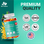BIO VITALICA Sea Moss Gummies Elderberry BioVitalica - Vitamin C D + Zinc - Irish Seamoss Vegan Gummy with Sea Moss Gel & Powder for Immunity, Detox - for Adults and Kids (3Packs)