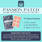 Laki Naturals Passion Patch for Men (Pack of 15) – Supports Circulation, Vitality, Vigour and Energy with Natural Ingredients – Non-Habit Forming, Time-Released Men’s Health Wellness Patches