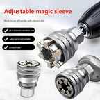 Abruga Upgraded Adjustable Universal Socket Wrench, Manual Socket Wrench, Multifunctional Sleeve, 10mm-19mm Universal Sockets Tools for 3/8" Drive Ratchet Torque Wrench and Power Drill