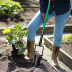Altdorff Bulb Planter Tool Long Handle, Sod Plugger with Serrated Base and Non-Slip Soft Grip Handle, 5-in-1 Grass Plug Tool for Digging Holes to Grass Repair, Plant Blubs