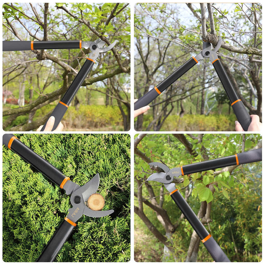 AIRAJ PRO 18"Mini Loppers,Heavy Duty Tree Trimmer with 1.5 Inch Cutting Capacity,Branch Cutter with SK5 Steel Blade,Garden Loppers with Non-slip Handle for Garden Farm Orchard
