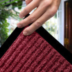 MaxMat® Extra Large Commercial Door Mat, Rubber Border Heavy Duty Door Mat, Waterproof, Low-Profile, Easy to Clean, Rubber Entry Mat. (Red, 3 x 5 Feet)