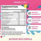 Mama's Select Prenatal Vitamins for Women – Allergen-Free, MTHFR Friendly, Methylated Folate & B Vitamins, Easy-to-Digest, Supports Fetal Development, Once Daily, Vegan, No Biotin