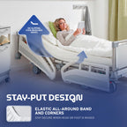3 Piece Hospital Bed Sheet Set, Soft Jersey Knitted T-Shirt Quality, 1 Flat, 1 Fitted, 1 Pillowcase