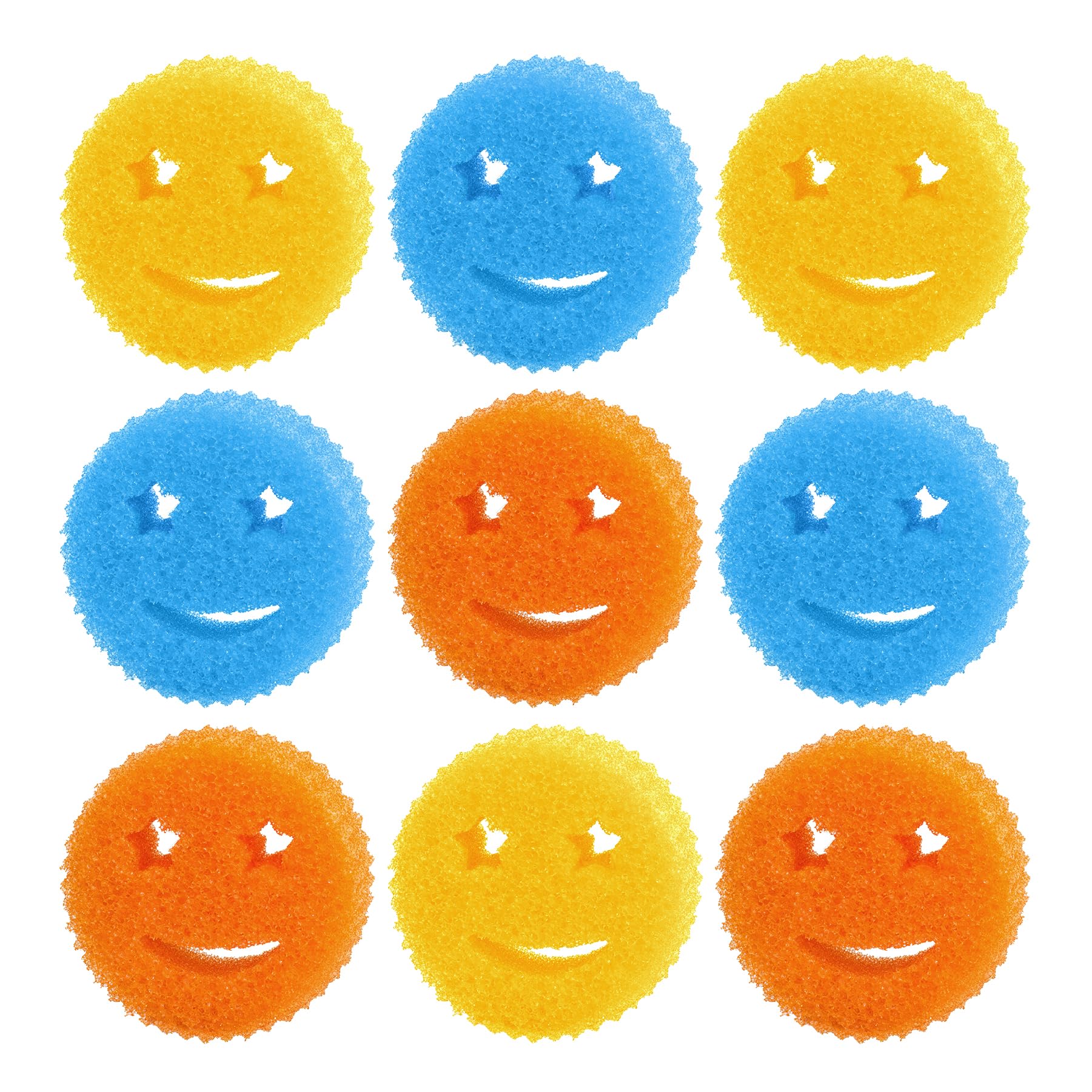 HELIME Scrub Sponges Dish Scrubber, Non-Scratch Multi-Functional Color Sponge, Temperature Controlled Cleaning Pads, Dishwasher Safe for Kitchen, Bathroom, Stain Odor Resistant BPA Free Polymer Foam