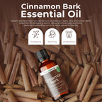 Viva Doria Cinnamon Bark Essential Oil, 100% Pure, Natural Essential Oil, Undiluted, for Aromatherapy | Food Grade, 30 mL (1 Fluid Ounce)