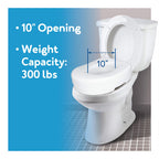 Carex Toilet Seat Riser, 5.5 Inch, Toilet Seat Risers for Seniors, Raised Toilet Seat, Supports 300lbs, Slip-Resistant, Toilet Riser, Elevated Toilet Seats
