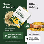 Coconut Flower Bee Pollen Granules - Superfood Antioxidant, Amino Acid, Protein Supplement for Women, Men, Dogs, Bearded Dragons - Natural Multivitamin - Non-GMO, Paleo & Keto-Friendly - 5.2 Oz