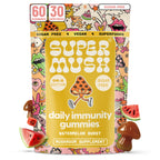 SuperMush Dr. G Daily Greens Gummies - Lion’s Mane, Spirulina, Chlorella, Ashwagandha, Prebiotics & Vitamins C, D, Zinc - Sugar Free Greens Gummies for Immunity, Gut Health & Radiance - Vegan 60 Ct