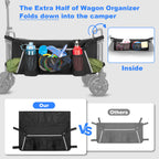 Collapsible Wagon Side Pocket, Folding Wagon Cart Storage Bag