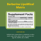 Natural Factors Berberine LipoMicel Matrix - Daily Supplement Supports Metabolic Health - Formula Supports General Health - Gluten-Free & Dairy-Free - 90 Liquid Softgels (90 Servings)