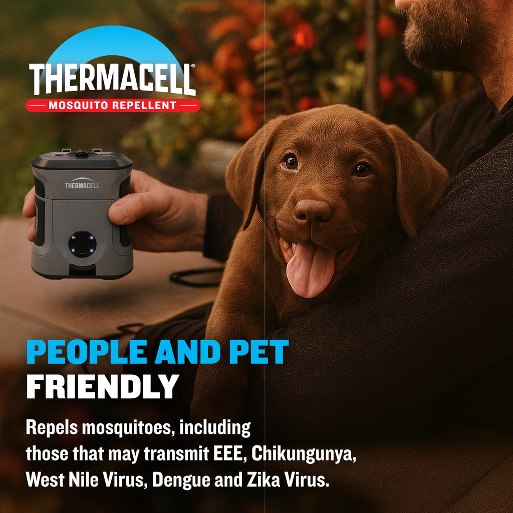 Thermacell E-ZoneGuard Adventure Rechargeable Mosquito Repeller with 20-Foot Zone of Scientifically Proven Outdoor Protection; 9-Hr Battery; 12-Hr Refill; Bug Spray Alternative; DEET-Free